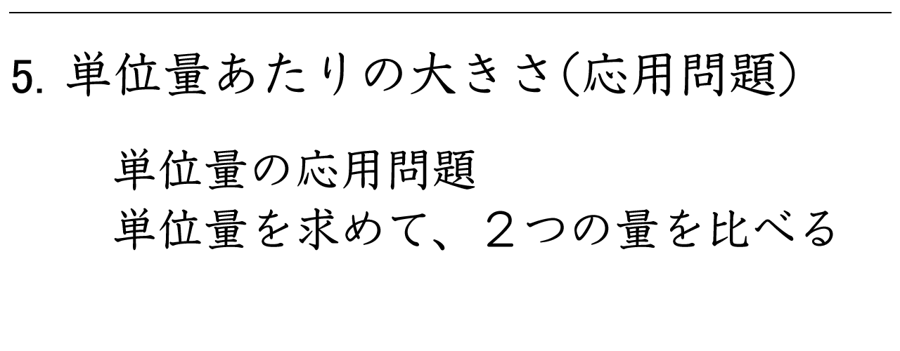 単位量あたりの大きさを使って、2つの量を比べる応用問題