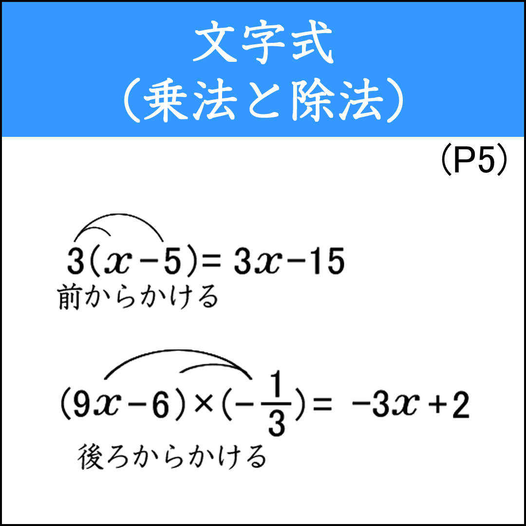 2項の文字式に数をかける計算問題