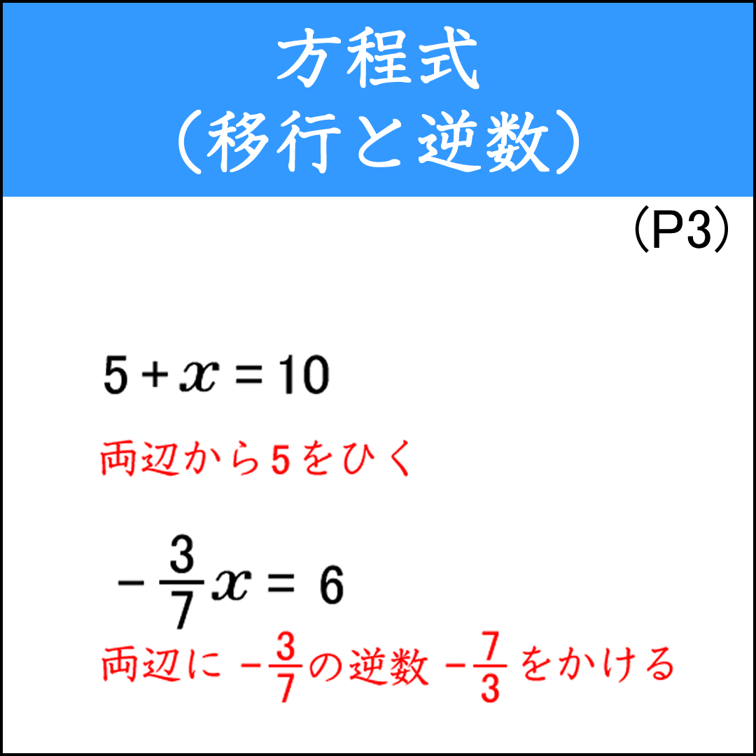 移項して方程式を解く問題