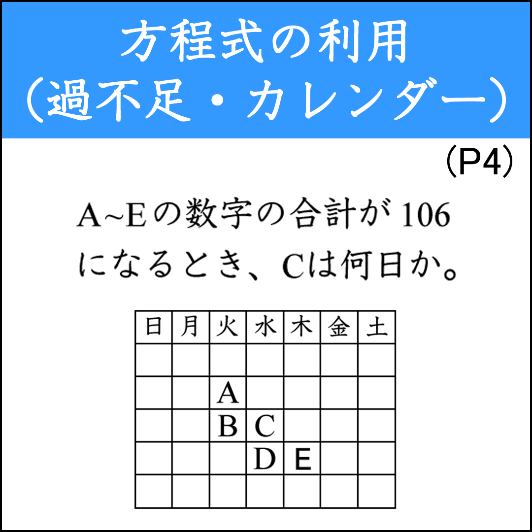 過不足・カレンダーの問題