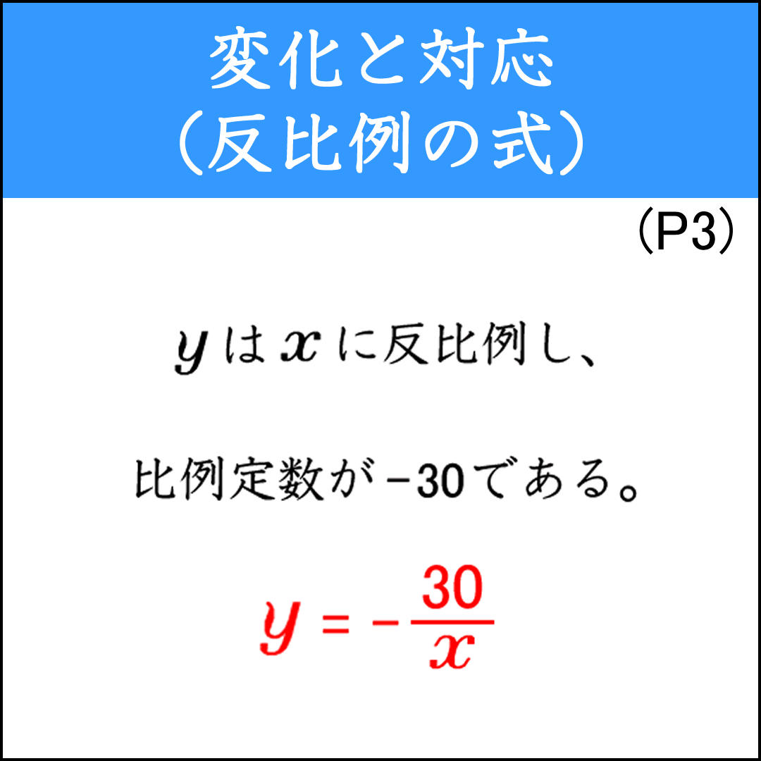 反比例の式を作る問題（２）