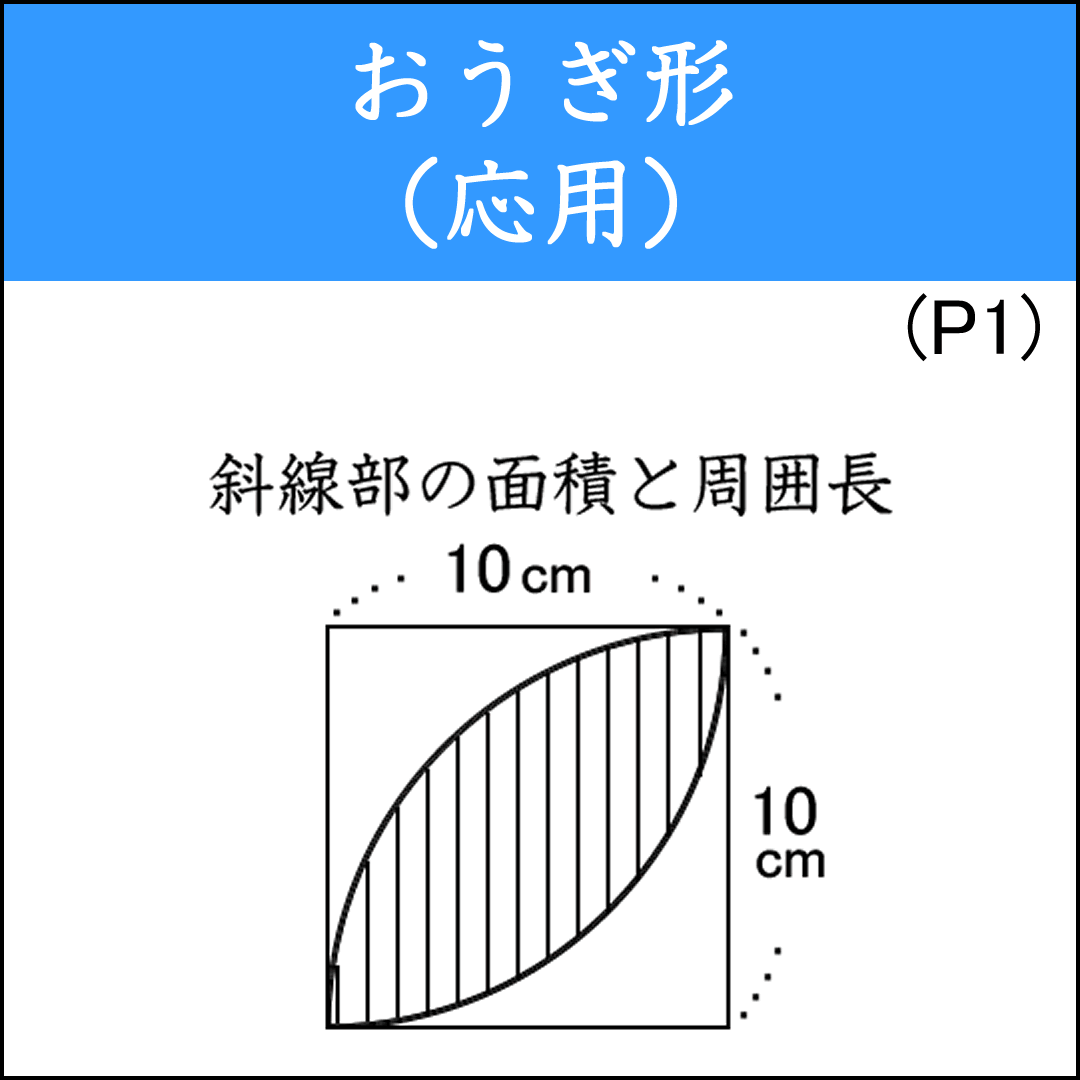 おうぎ形の応用問題（レモンの面積）