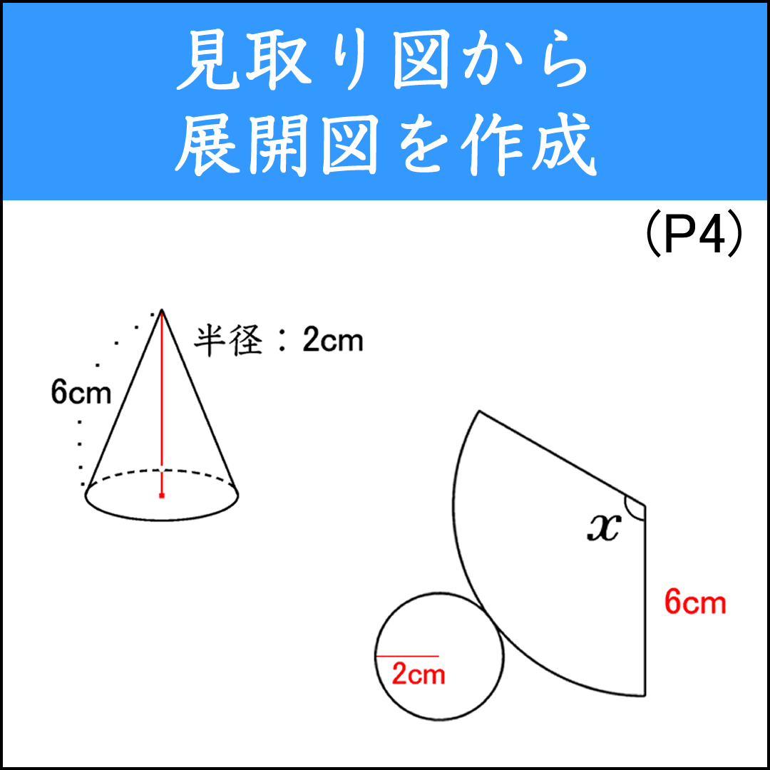展開図から見取り図を作図する練習問題（２）