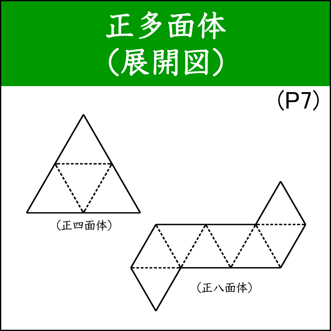 印刷用の正多面体の展開図