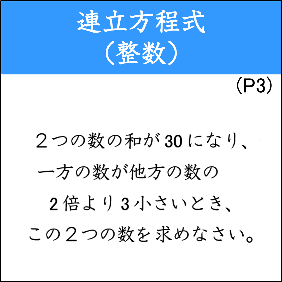 整数に関する連立方程式の応用問題