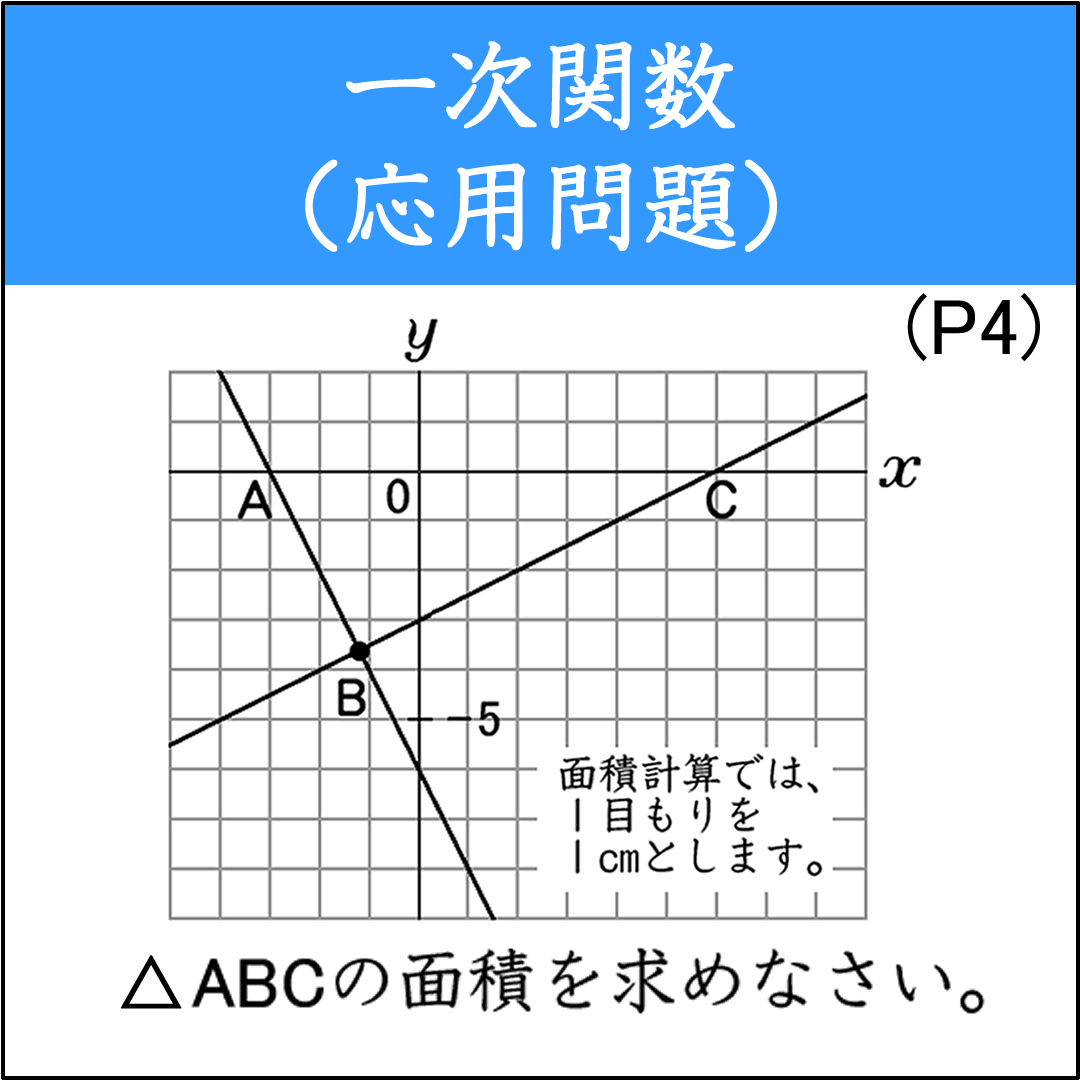 連立方程式を解いて三角形の面積を求める問題