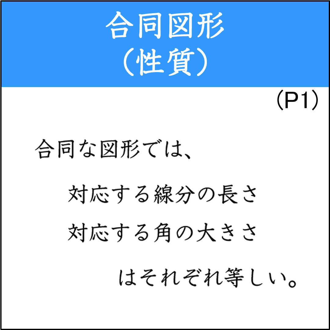 三角形の合同条件を覚える基本問題