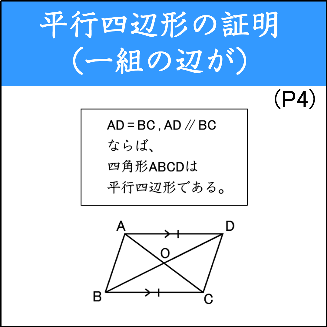 平行四辺形になる条件を使った証明問題（3）