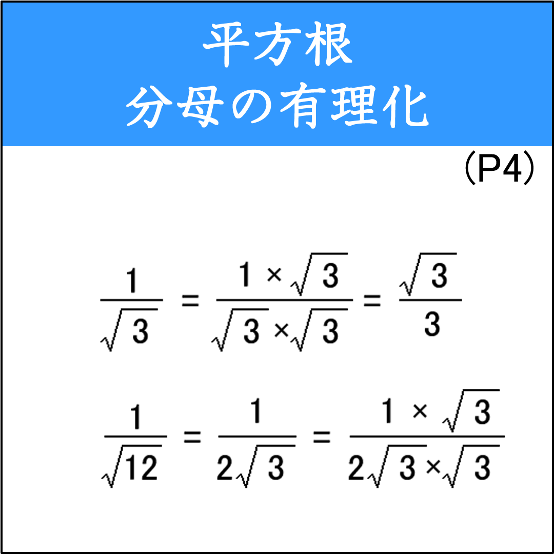分母を有理化する問題