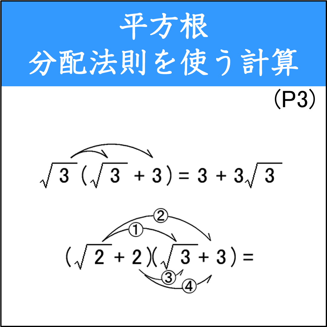 分配法則を使って展開する計算問題