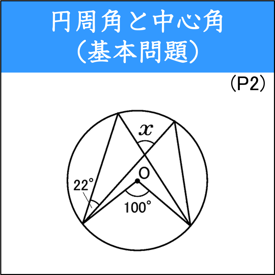 円周角や中心角などを求める基本問題